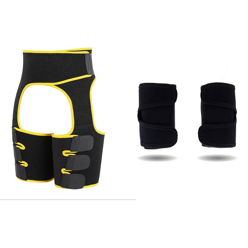 STORAZONE Woman fashion and Outdoor Yellow set / L Sports Waist Belt Adjustable One-piece Girdle Leg Straps