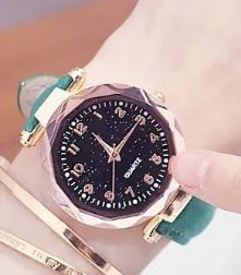 Storazone women 1 / CHINA Women Watch Rhinestone Romantic Starry Sky WristWatch Fashion Ladies Leather Watch Clock for Women Relogio Feminino Montre Femme