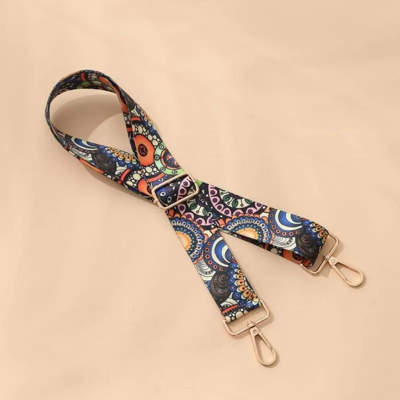 Storazone Women Colorful Fabric Shoulder Strap Lady Bag Accessories Adjustable Removable Wide Shoulder Crossbody Messenger Nylon Bag Strap