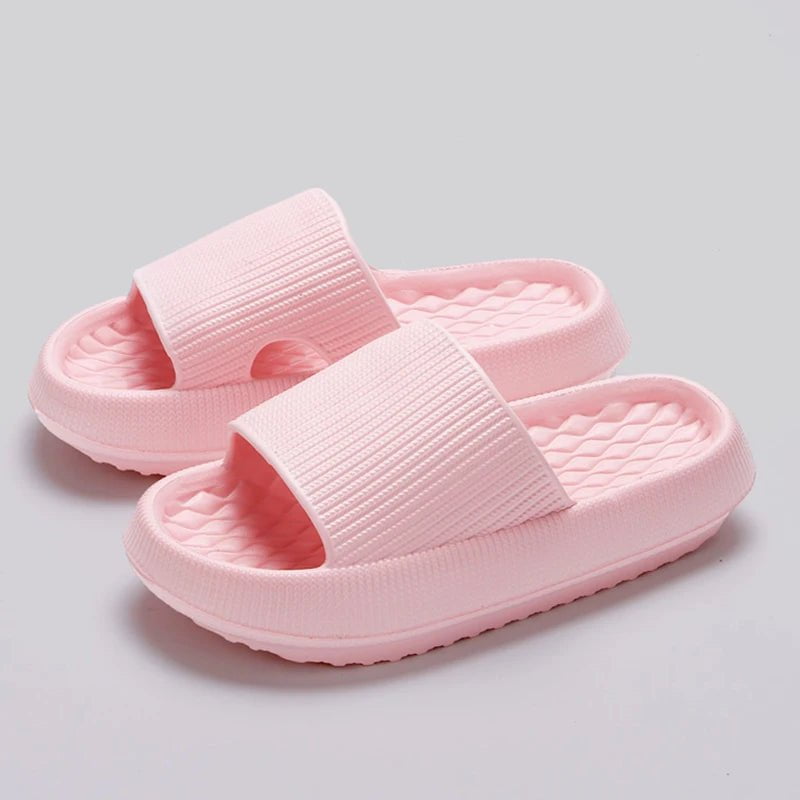 Storazone Women's Thick Platform Cloud Slippers EVA Soft Sole Pillow Slides Summer Beach Flip Flops Women Non Slip Bathroom Home Slippers