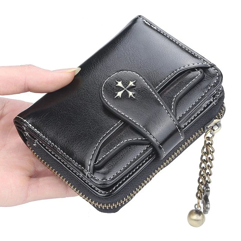 Storazone Women Wallets and Purses PU Leather Money Bag Female Short Hasp Purse Small Coin Card Holders Blue Red Clutch New Women Wallet