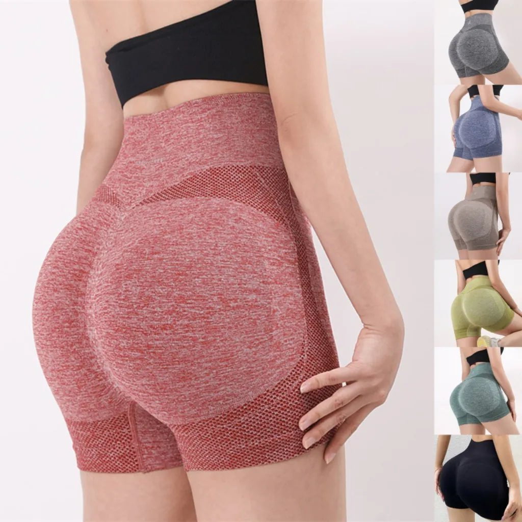 Storazone Women Yoga Shorts High Waist Workout Shorts Fitness Yoga Lift Butt Fitness Ladies Yoga Gym Running Short Pants Sportswear