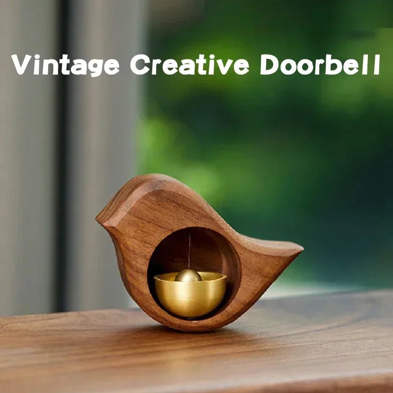 Storazone Wooden Doorbell Bird Bell Wind Chimes Wireless Doorbell for Home Entrance Door Bell Aesthetic Room Walll Decor 방 꾸미기 빈티지