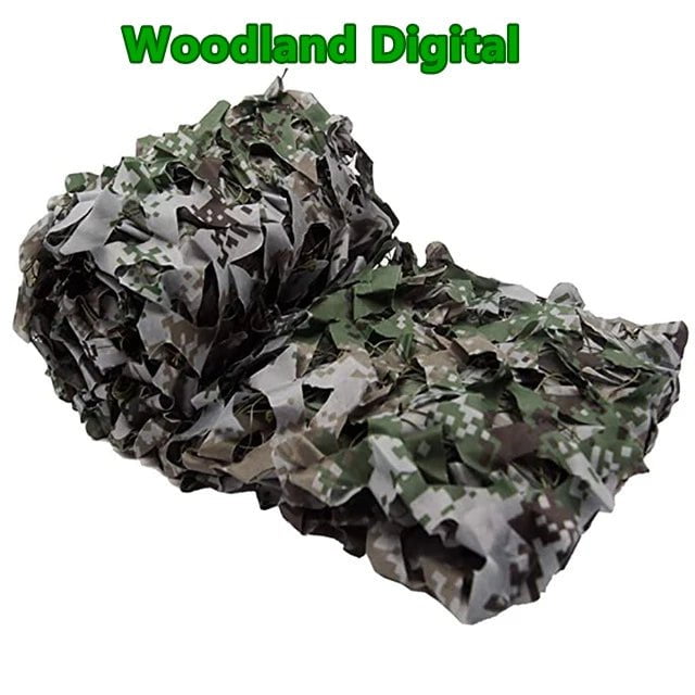 Storazone Woodland Digital / 2mx10m Military camouflage net gazebo camouflage net shade net garden decoration net green jungle camouflage white camouflage beige 2x3