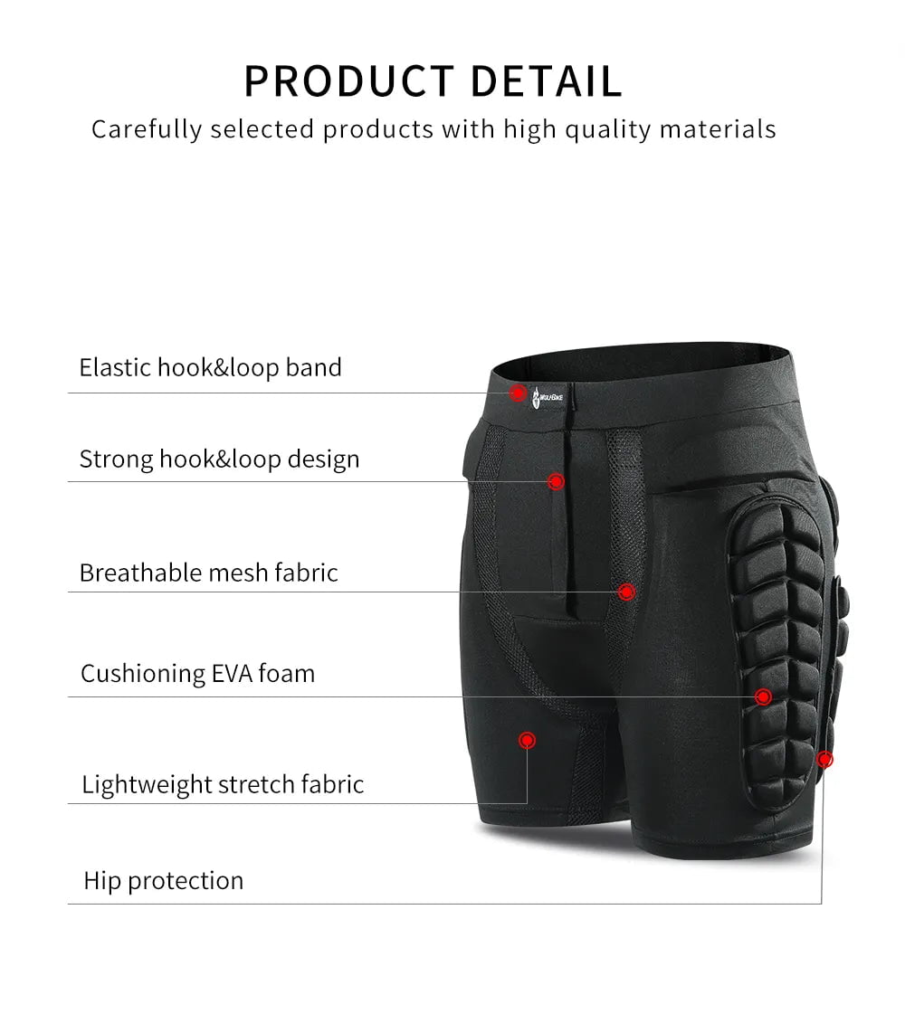 Storazone WOSAWE Motorcycle Shorts Skating Hip protector MTB Motocross Hip Paddeds Skiing Snowboard Shorts Protective Gear