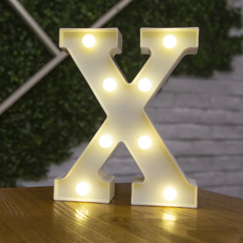 Storazone X / 22cm Luxury Alphabet Letter LED Lights Luminous Number Lamp  Battery Night Light for Home Wedding Birthday Christmas Party Decoration