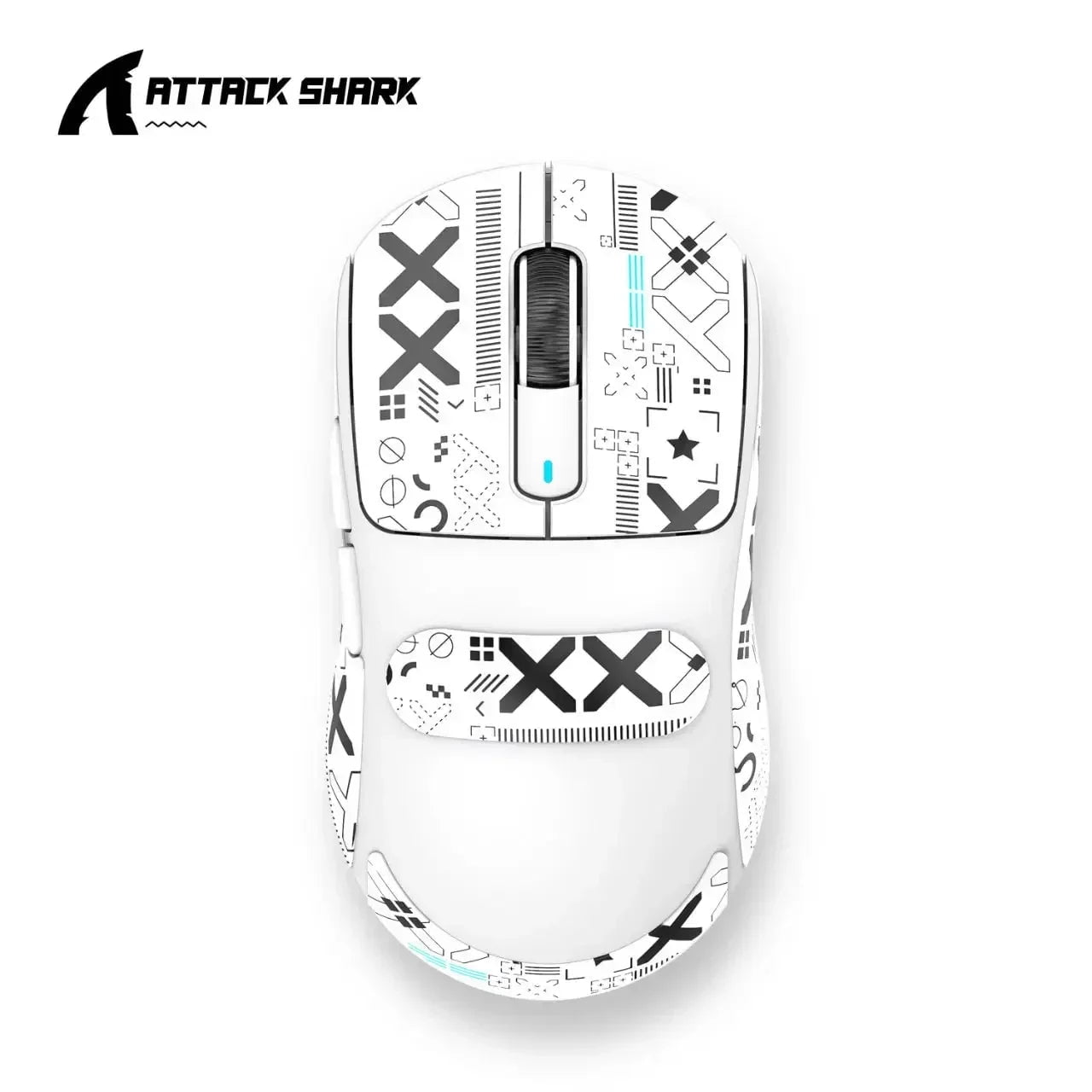 Storazone X3 White Attack Shark X3 Bluetooth Mouse , 49g Lightweight , PixArt PAW3395, Tri-Mode Connection, 26000dpi, 650IPS, Macro Gaming Mouse