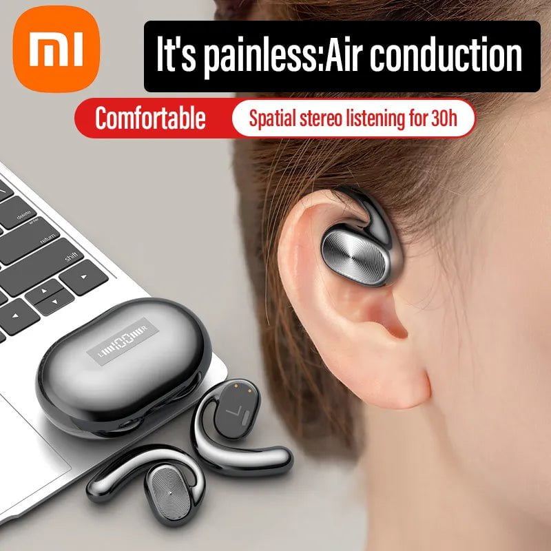 Storazone Xiaomi J99 Ear-Hook Headsets Bluetooth Wireless Sports Earphones Waterproof TWS Game Earphones LED Display with Microphones