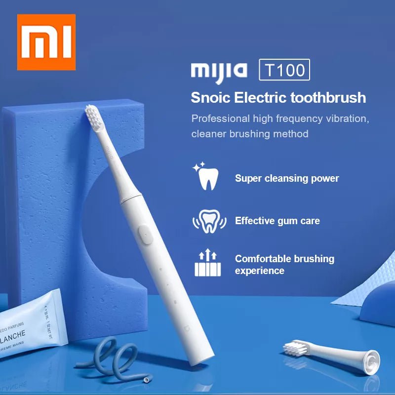 Storazone XIAOMI MIJIA T100 Sonic Electric Toothbrush Cordless USB Rechargeable Toothbrush Waterproof Ultrasonic Automatic Tooth Brush