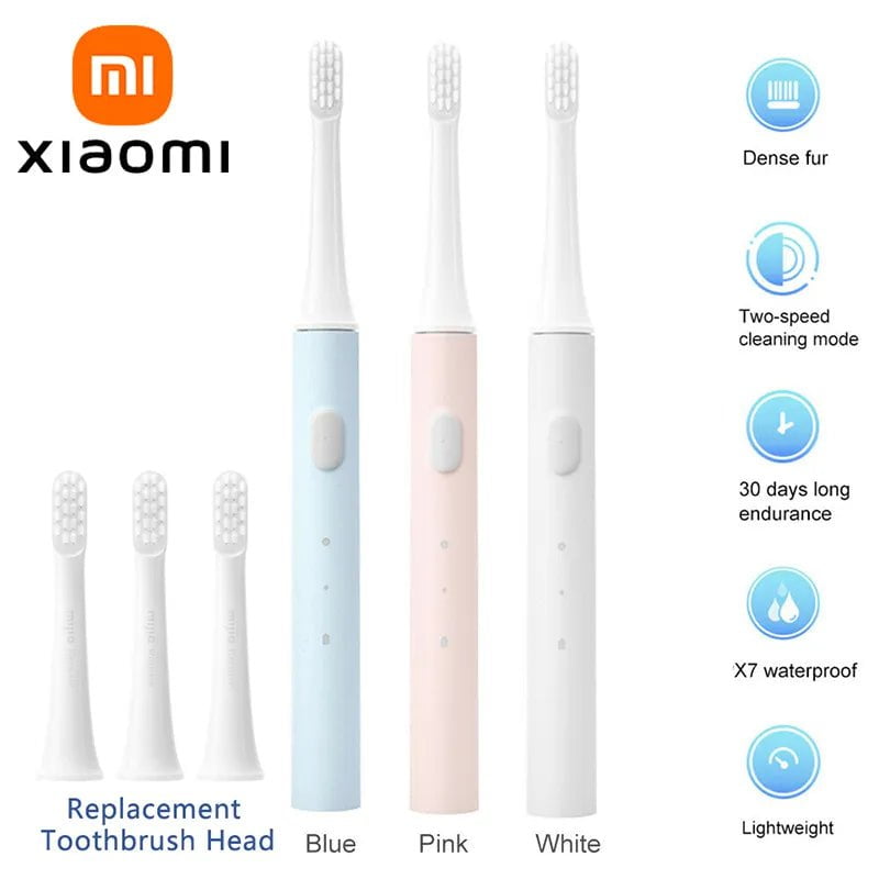 Storazone XIAOMI Mijia T100 Sonic Electric Toothbrush Mi Smart Tooth Brush Colorful USB Rechargeable IPX7 Waterproof For Toothbrushes head