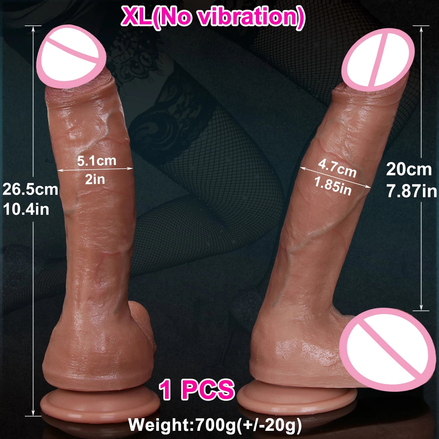 Storazone XL-No Vibration / CHINA Soft Realistic Skin Feel Human Penis Cheap Dildo Double Silicone Suction Cup Thick Dick Anal Sex Toys Men Women Gay Strapon Cock