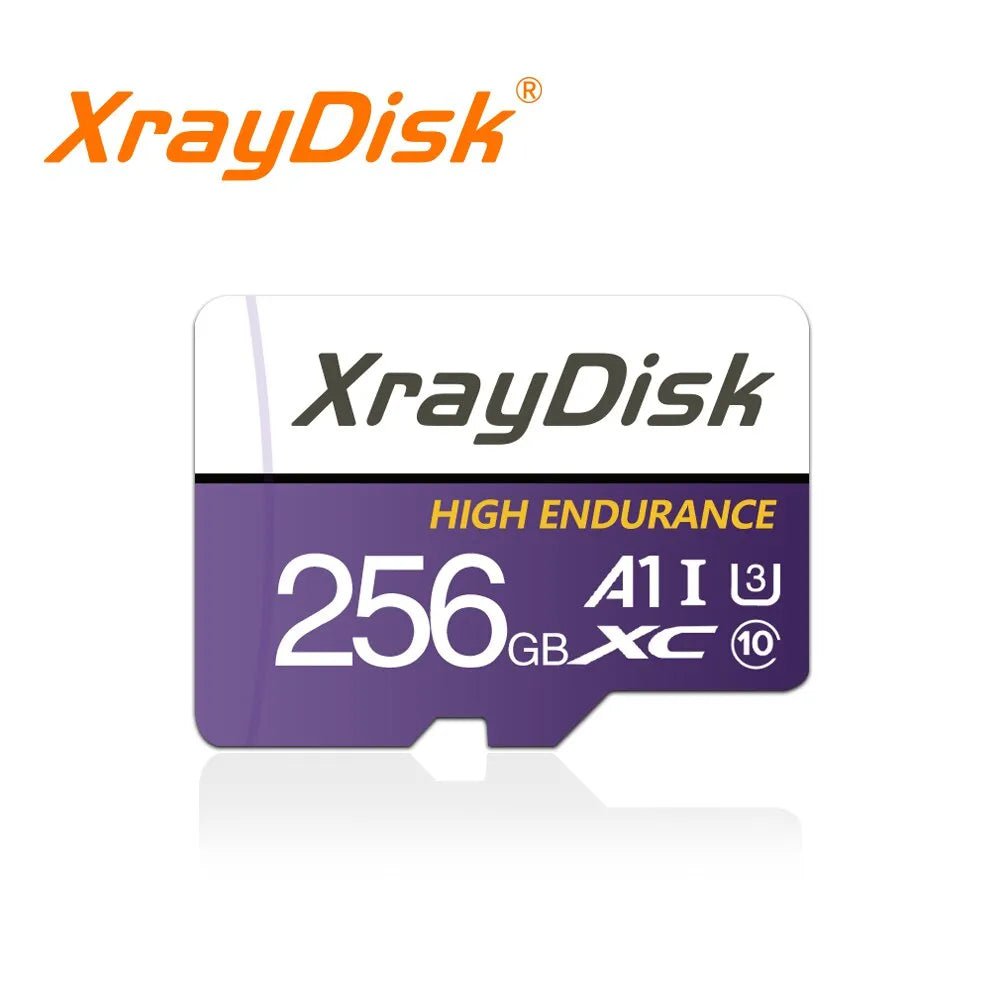 Storazone Xraydisk TF Card 128G 256G Memory Card High Speed With Adapter A1 U3 Class 10 V30 For Phone/Camera/Dash Cam/PC/Tablet