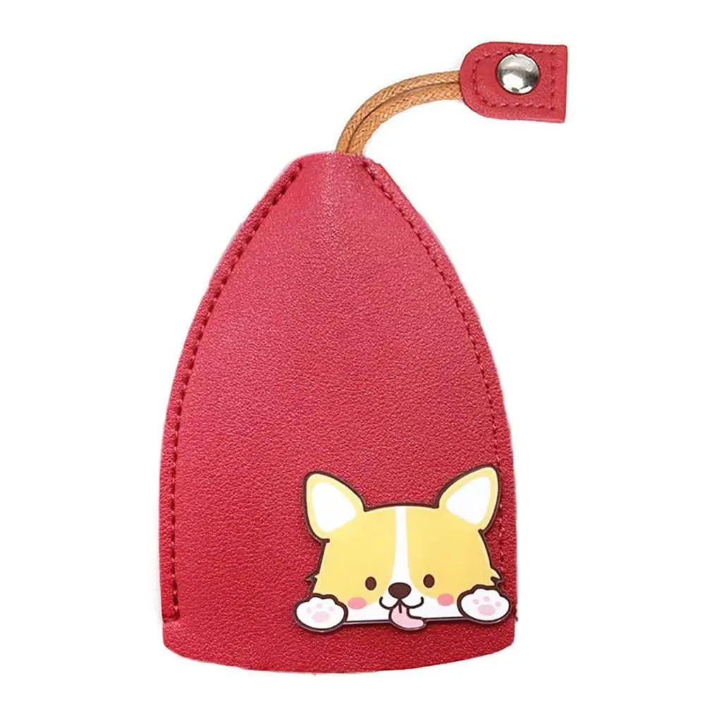 Storazone Y / China Christmas Elk Key Box Cute Pull Out Key Wallets Case PU Leather Key Case Pull Type Pocket Key Holder For Keys Leather keychain