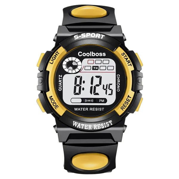Storazone Yellow 1 Electronic Watch For Boys Girls Children Luminous Dial Military Sport Watches for Kids Waterproof Multi-function Digital Watch