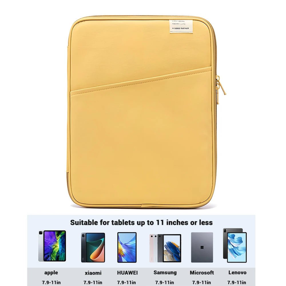 Storazone yellow / 11in Tablet Handbag Case 9-11inch For iPad Air 4 5 Pro 11 Mini 5 6 iPad Case For XiaoMi 5 Samsung Huawei Lenovo Shockproof Pouch Bags