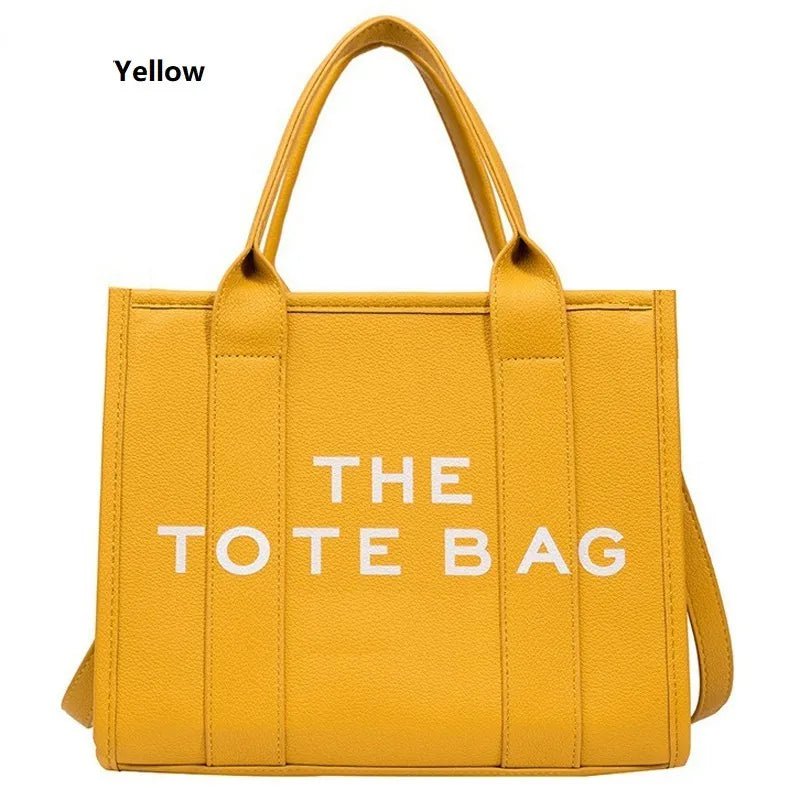 Storazone Yellow / (20cm<Max Length<30cm) The Tote Bag For Women, Trendy PU Leather Handbag, Top Handle Satchel Purse, Casual Crossbody Bag