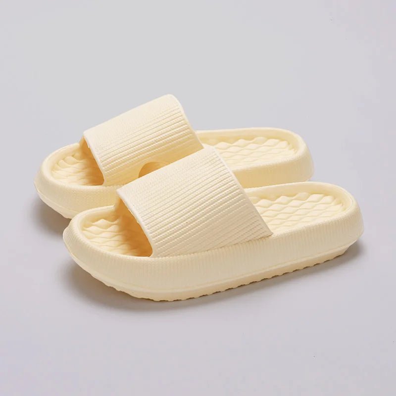 Storazone Yellow / 36-37 Women's Thick Platform Cloud Slippers EVA Soft Sole Pillow Slides Summer Beach Flip Flops Women Non Slip Bathroom Home Slippers