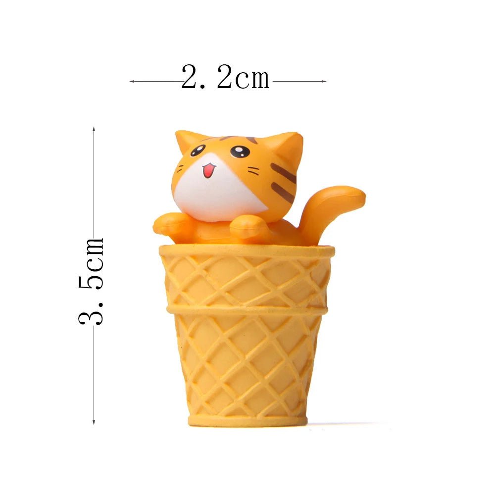 Storazone yellow cat figure 5 Cat on Toilet Resin Home Decoration Action Figure Dollhouse Landscape Accessories Fairy Garden Miniatures Desktop Model Ornament