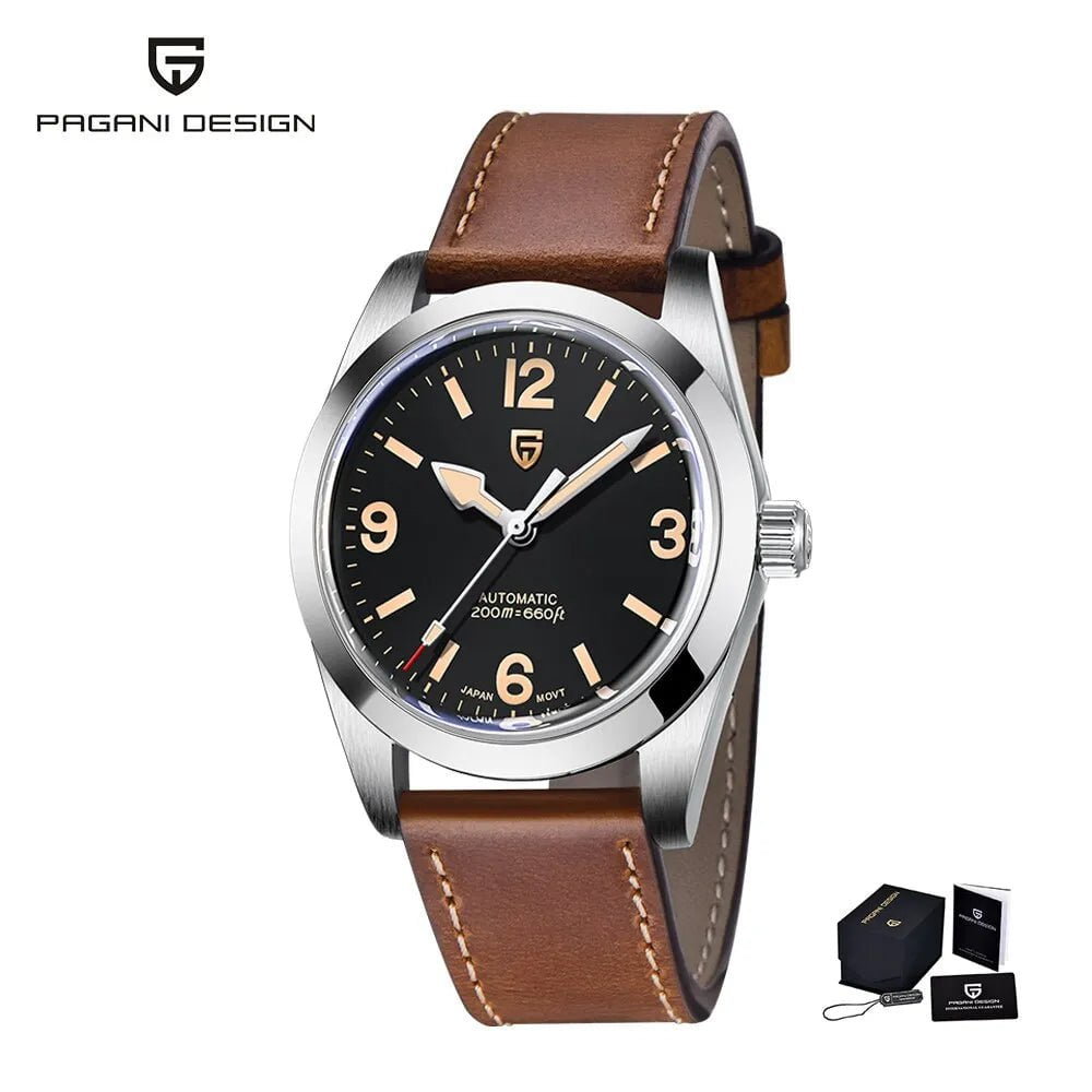 Storazone YellowL PAGANI DESIGN 2023 New 36MM Men Automatic Mechanical Watches NH35 Sapphire Stainless Steel AR Coating 20Bar Clock Watch for Men