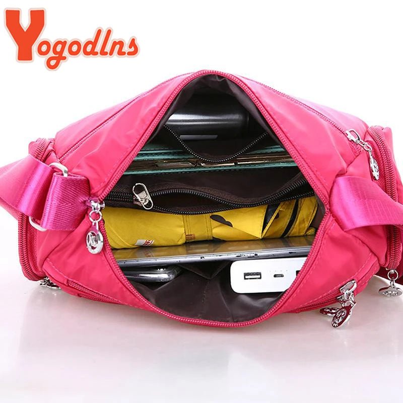 Storazone Yogodlns Oxford Waterproof Shoulder Bag Women Casual Crossbody Bag Multifunction Shopping Handbag Large Capacity Messenger Bag