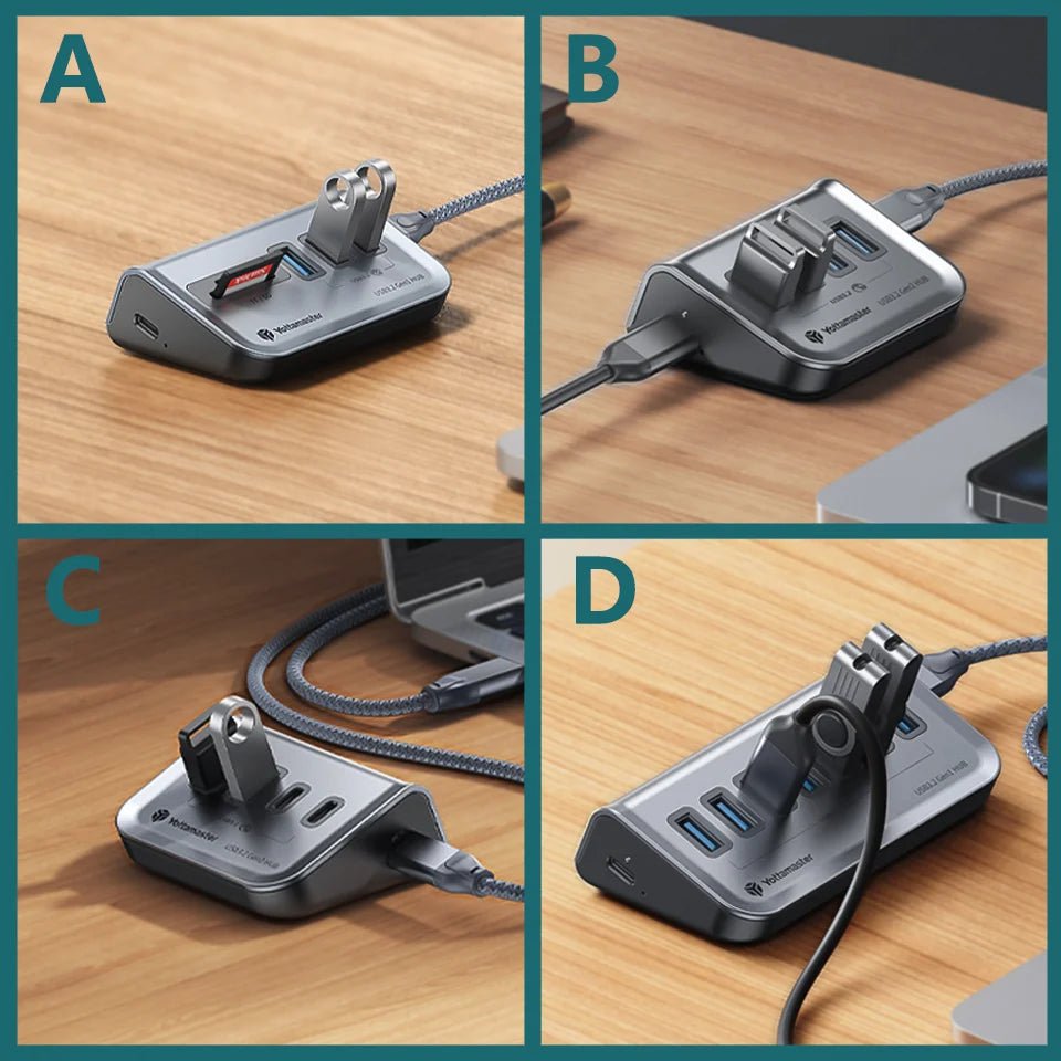 Storazone Yottamaster Multiple USB A Type C Hub 4/7 Slot 10Gbps Socket Docking Station Multi USB 3.0 Port Splitter Extensor Dock Adapter