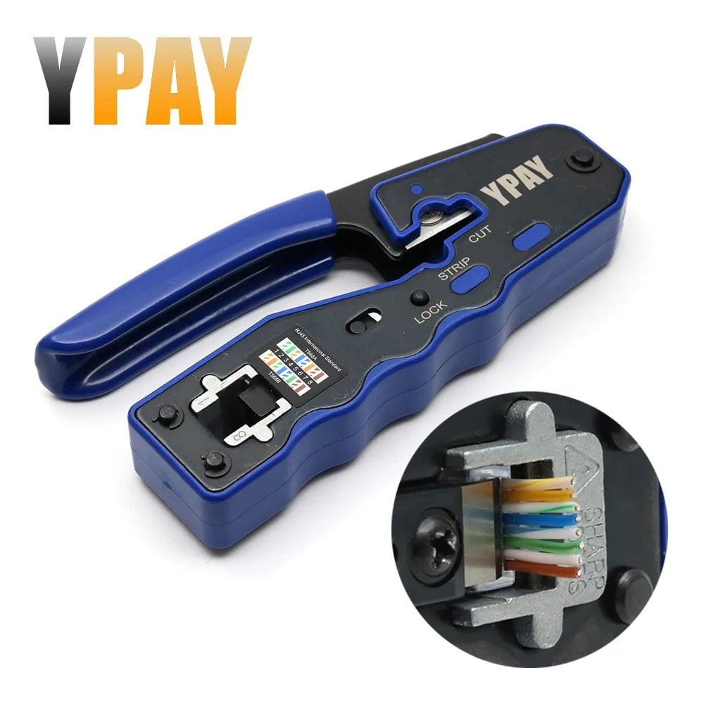 Storazone YPAY rj45 crimper network tools pliers cat5 cat6 8p rg rj 45 ethernet cable Stripper pressing wire clamp tongs clip rg45 lan