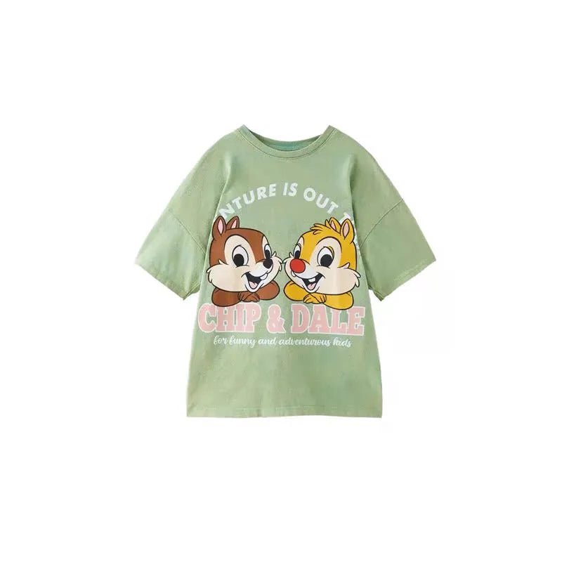 Storazone ZZ0063-P9 / 80 2023 Summer New Children's Clothing Baby Girls Short Sleeve Basic Tops Cartoon T Shirt For Kids Boy